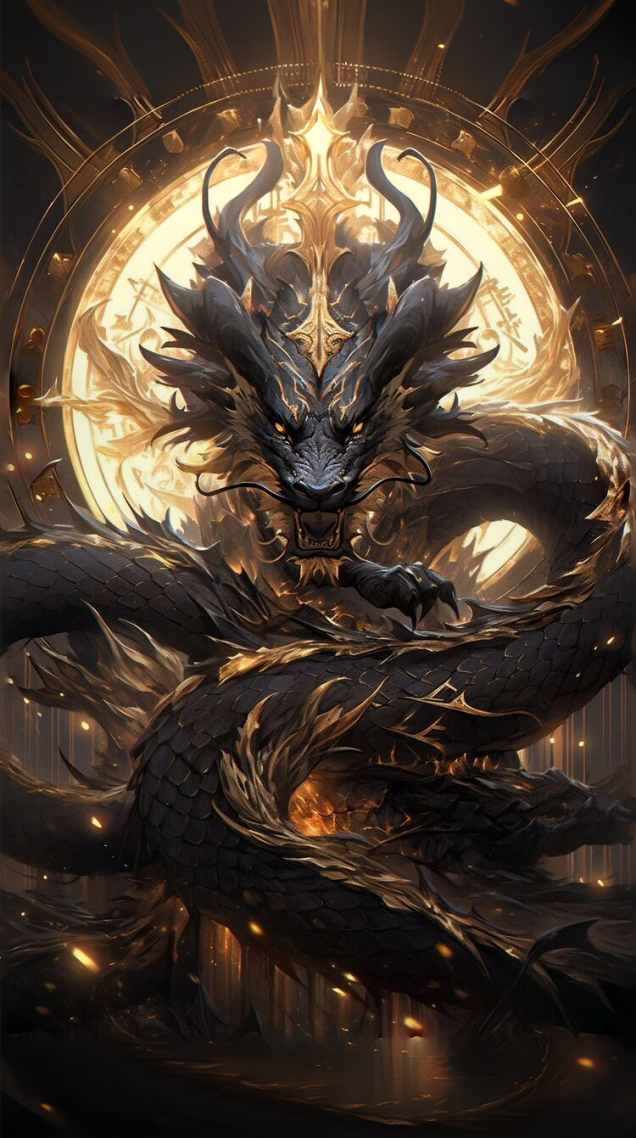 霸氣的黃金神龍