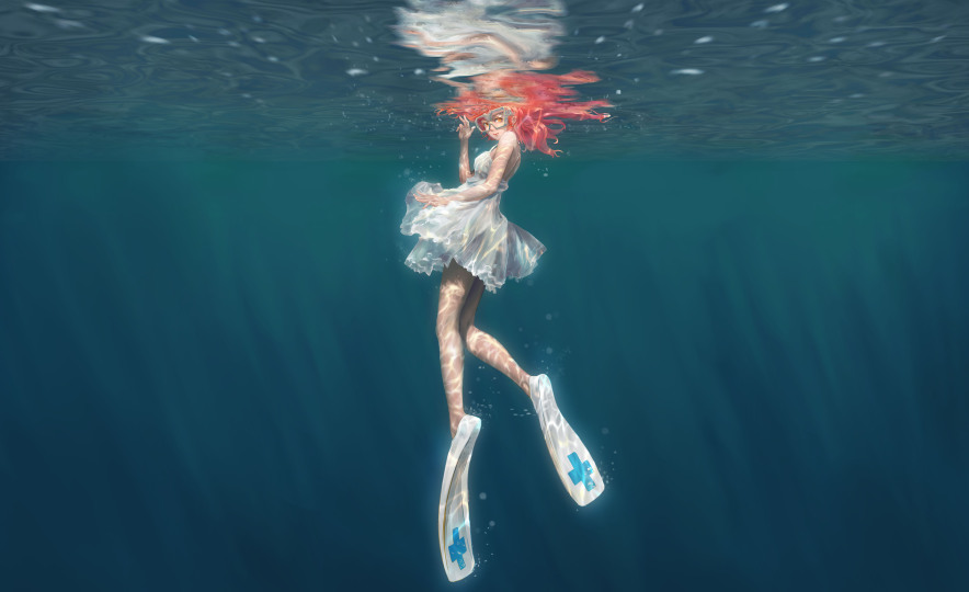水中女孩